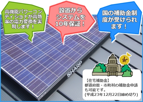 高機能パワーコンディショナー,10年保証,国の補助金制度